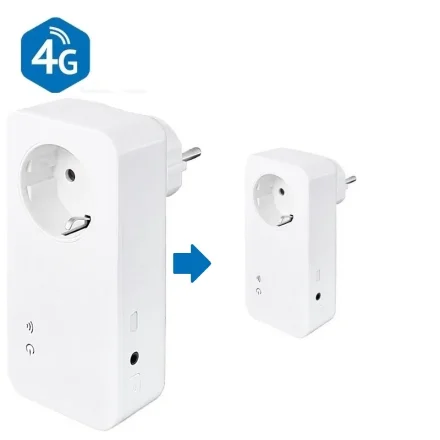 4G-stikkontakt med fjernbetjening, stor og lille model