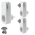 4G-str�mstik til fjernstyring af stikkontakter, s�t med tre styk