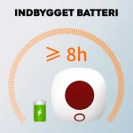Banner for sirene til stikkontakt med indbygget batteri og op til 8 timers backup