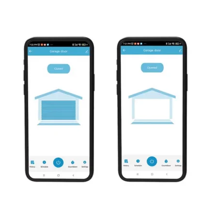 App til styring af garageport via wifi, viser status �ben og lukket