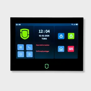 Touch alarmpanel med ber�ringssk�rm og alarmikoner