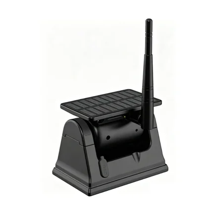 Tr�dl�st WiFi-kamera til trailer set bagfra med antenne og solpanel