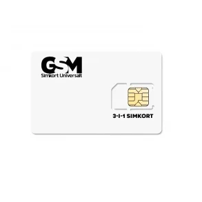 Universalt 3-i-1 simkort fra GSM teknik