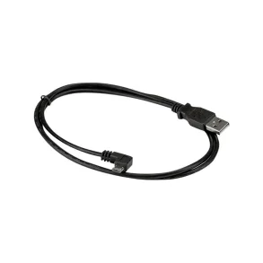 USB-kabel med vinklet micro-USB stik, sort, 100 cm