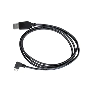 USB-kabel med vinklet micro-USB stik, sort, 1,2 meter