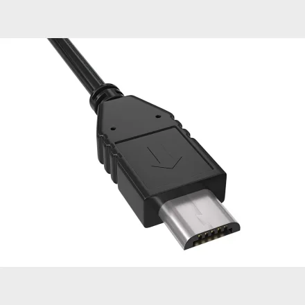 N�rbillede af mikro-USB stik p� kabel