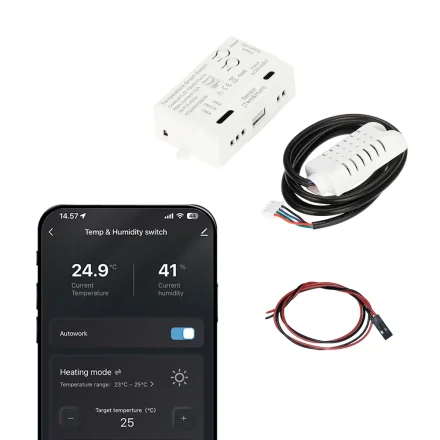 WiFi temperatur- og fugtighedscontroller til Alde 3010/3020 med sensor og app