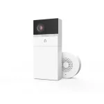 Wifi d�rklokke med kamera og d�rgongon set skr�t fra siden