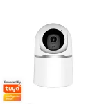 Hvidt WiFi-kamera med drejefunktion, powered by Tuya