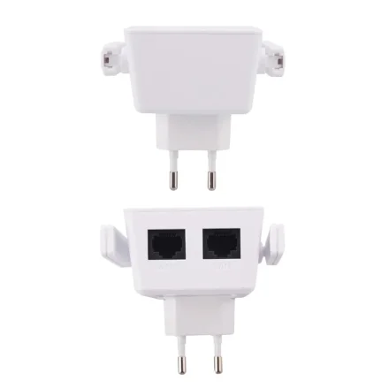 WiFi repeater set forfra og bagfra med WAN- og LAN-port