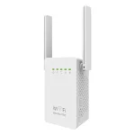 Hvid WiFi mini router med to antenner til signalforst�rkning