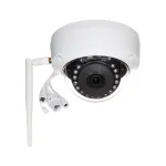 Hvidt WiFi udend�rs dome kamera med IR-lys og antenne